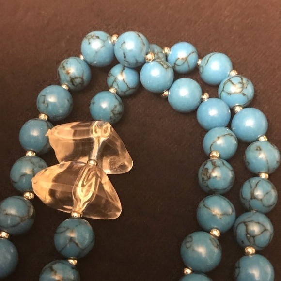 Sacred Druzy Blue & White tassel necklace - Picture 8 of 8